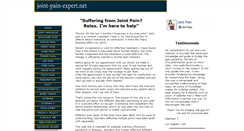 Desktop Screenshot of joint-pain-expert.net