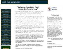 Tablet Screenshot of joint-pain-expert.net